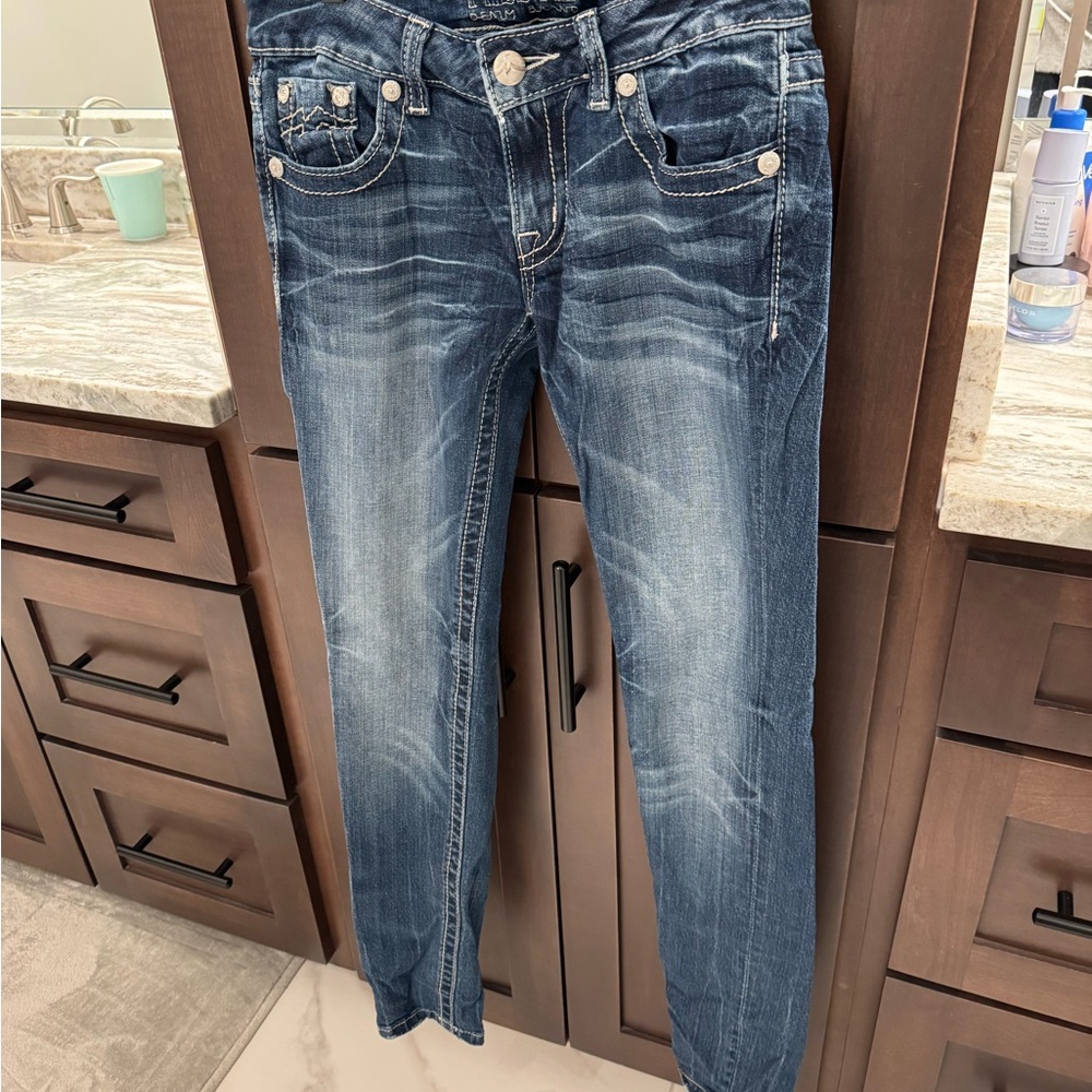 Miss Me Dark Blue Straight Leg Jeans